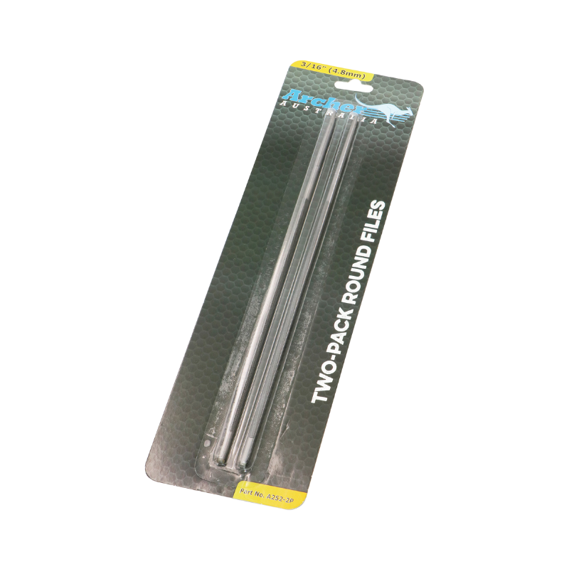 Archer Round Chainsaw File – 3/16″, Two Pack