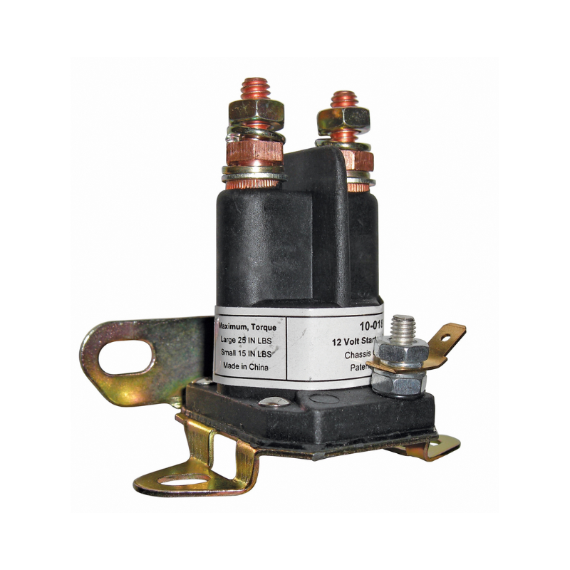 Solenoid - 1/4" and 5/16" Post. Single Pole-Chassis Ground