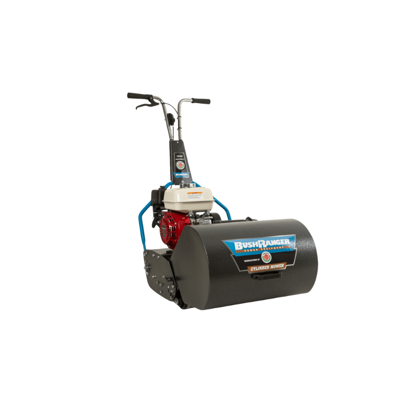 Bushranger Protea 9 Blade HC Rubber, 17" (430 mm) Cut, Cylinder Reel Mower Fitted With a Honda 5 hp Engine BRUSI430