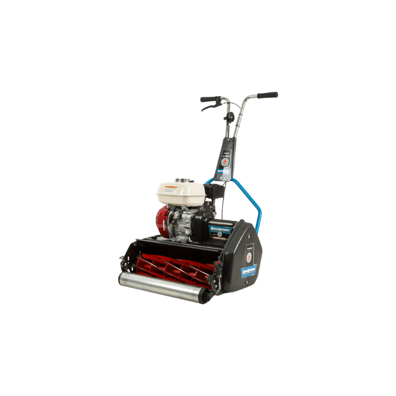 Bushranger Protea 9 Blade HC Rubber, 17" (430 mm) Cut, Cylinder Reel Mower Fitted With a Honda 5 hp Engine BRUSI430