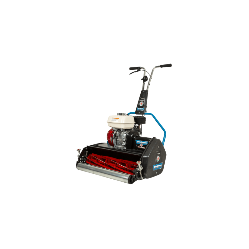 Bushranger Protea 9 Blade Low Cut Smooth, 25" (630 mm) Cut, Greens Cylinder Reel Mower Fitted With a Honda 5 hp Engine and Click Adjusters BRUSI630GC