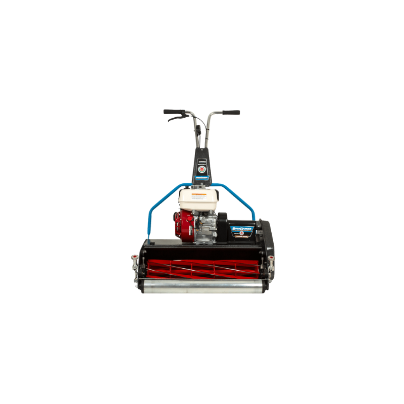 Bushranger Protea 9 Blade Low Cut Smooth, 25" (630 mm) Cut, Greens Cylinder Reel Mower Fitted With a Honda 5 hp Engine and Click Adjusters BRUSI630GC