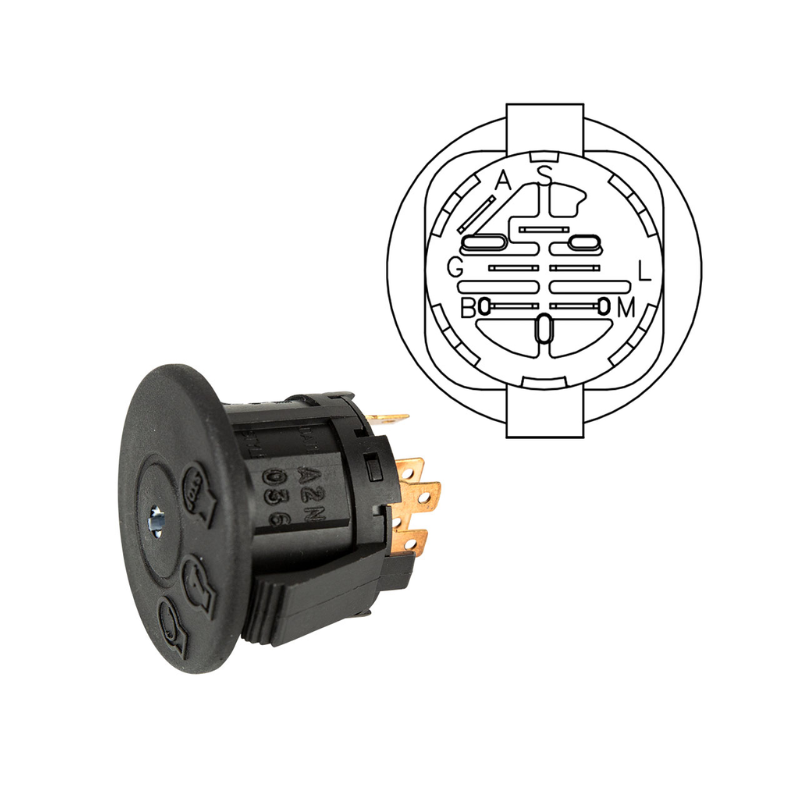 Cub Cadet / Rover Ignition Switch Replacement 3 Position 6 Pin SWT8596