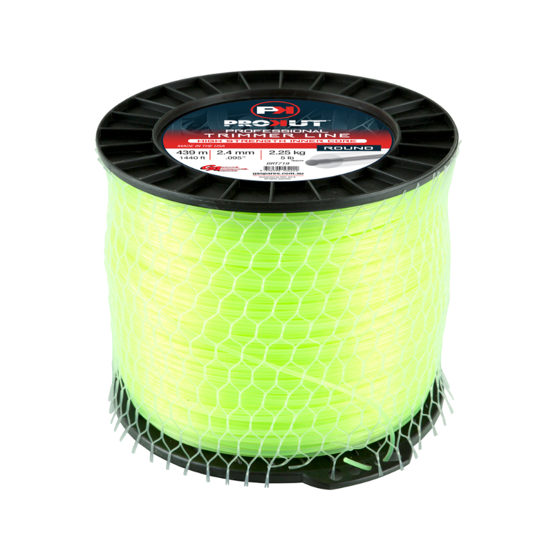 GA PROKUT Round Green Core Trimmer Line 2.4mm (.095") x 439 metres Spool BRT719