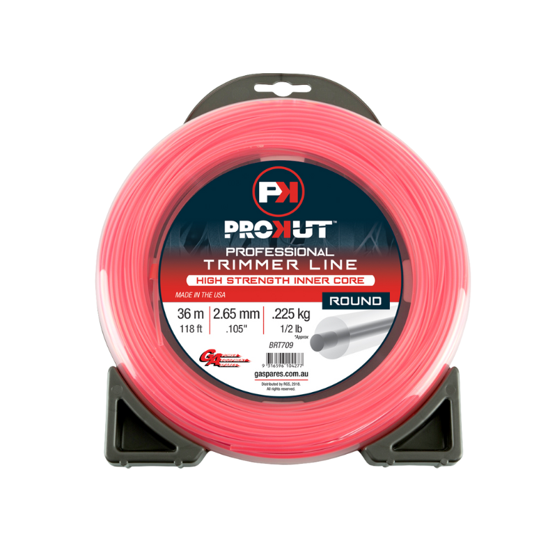 GA PROKUT Round Pink Core Trimmer Line 2.65mm (.105") x 36 metres Donut Pack BRT709