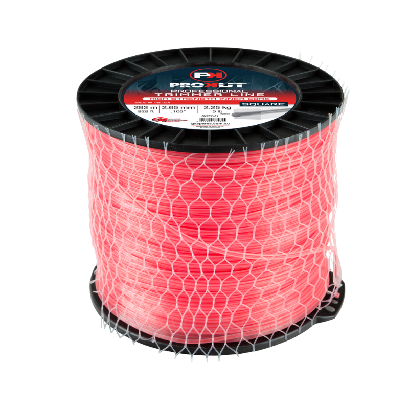 GA PROKUT Square Pink Core Trimmer Line 2.65 mm .105 × 283 m Spool BRT741