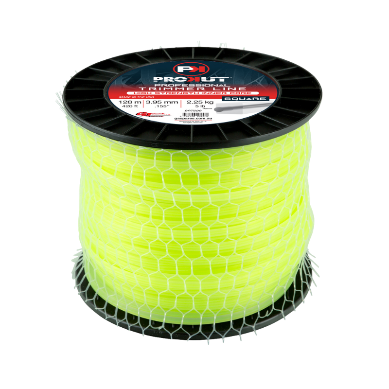 GA PROKUT Square Yellow Trimmer Line 3.95 mm .155 × 128 metres Spool BRT699