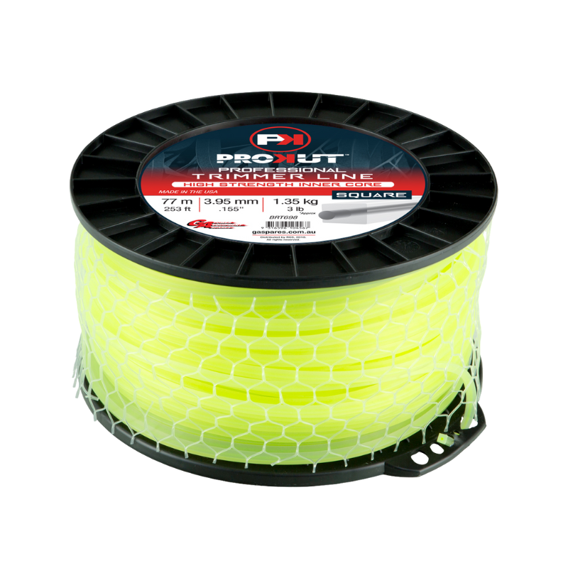 GA PROKUT Trimmer Line Square Yellow 3.95 mm 3 lb 77 m Spool BRT698