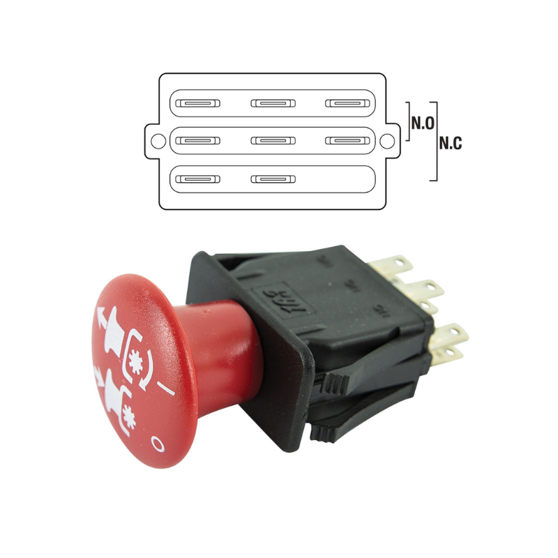 Husqvarna, Murray, Snapper PTO Switch Push-Pull Snap Mount SWT6491