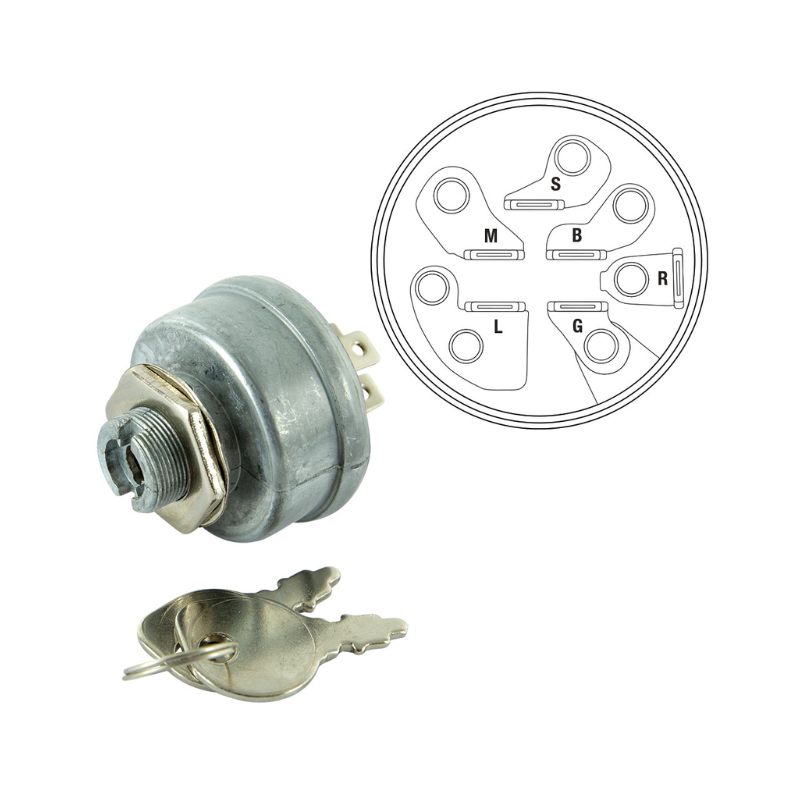 Ignition Switch for Selected Briggs & Stratton 14HP & 18HP Engines SWT6059