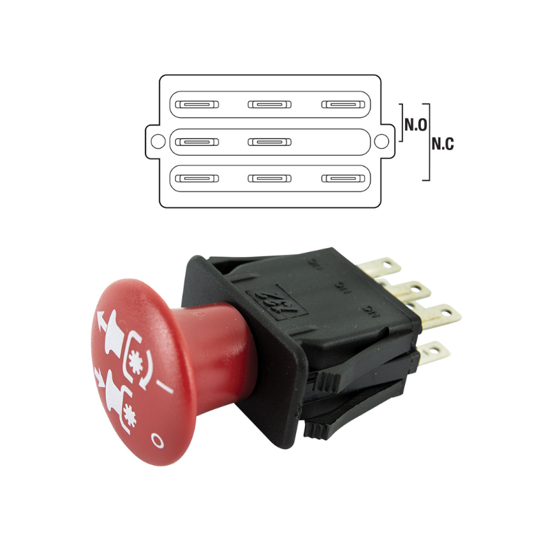 John Deere, Ariens, Cub Cadet, Kubota, MTD, Scag, Toro PTO Switch Push-Pull Snap Mount SWT6494