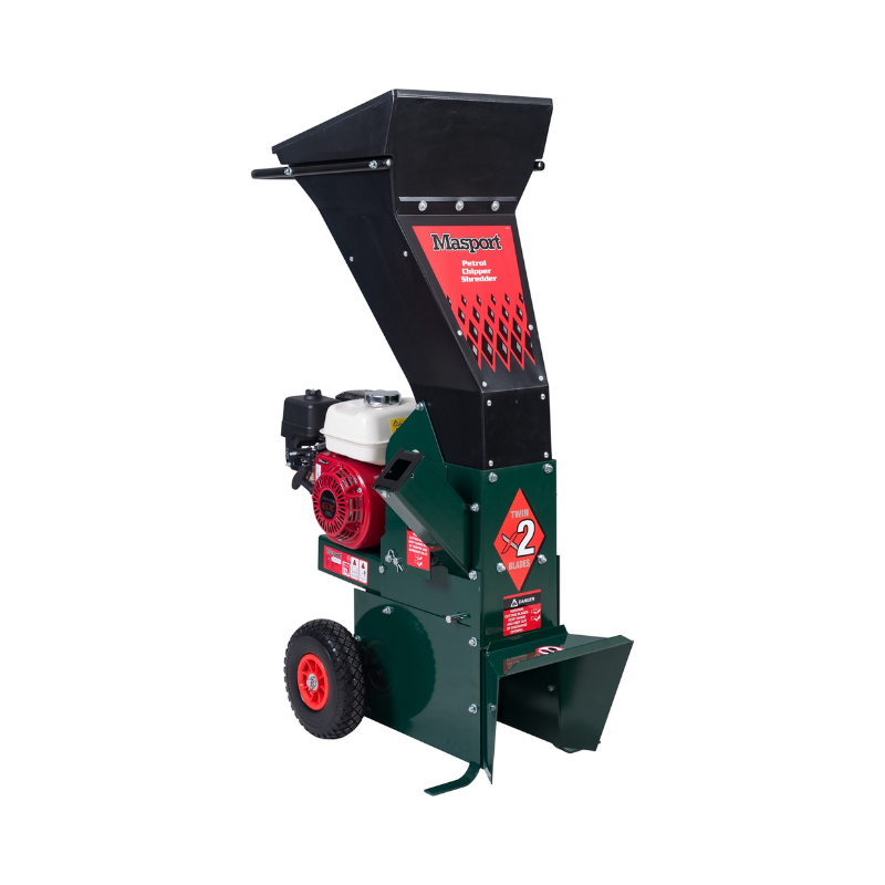 Masport 163cc Petrol Chipper Shredder with Double Chipper Blades and 9 Flail Hammers BIO2026