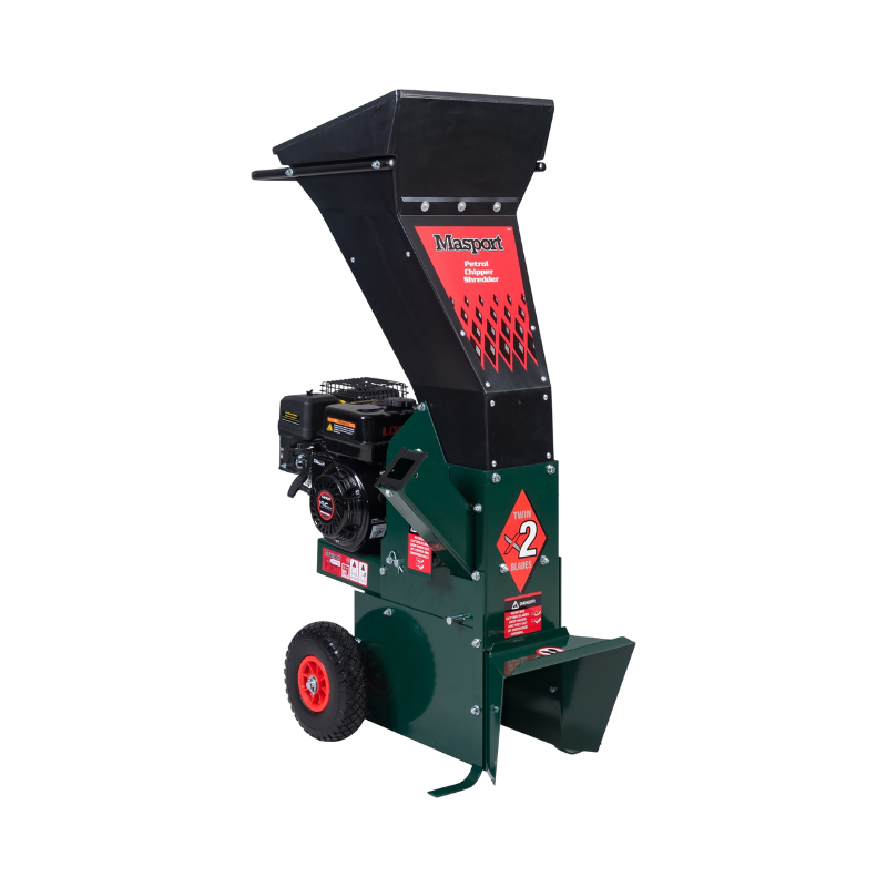 Masport 196cc Petrol Chipper Shredder with Double Chipper Blades and 9 Flail Hammers BIO2027