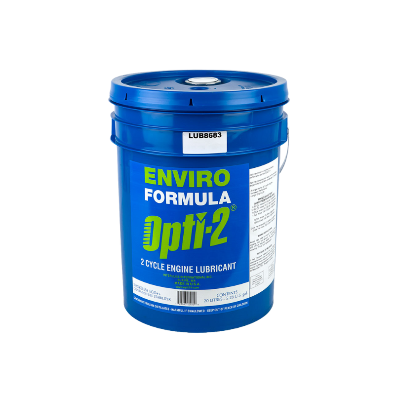 OPTI-2 Two-Stroke Engine Oil 2000 L Mix Drum 20 L Pail LUB8683