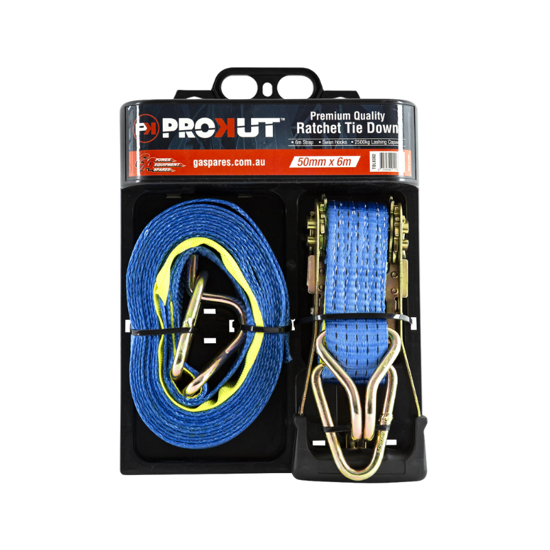 PROKUT Ratchet Tie Down Strap 2500 kg 50 mm × 6 m TOL8302