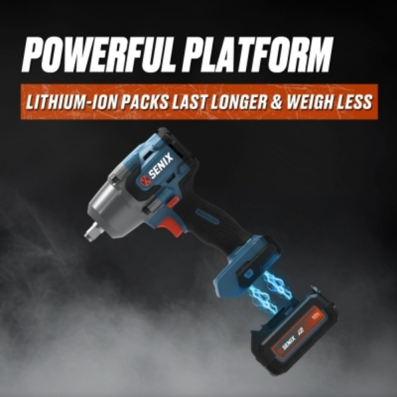 SENIX X2 18V 1/2 Inch Brushless Mid-Torque Impact Wrench Skin PDWX2-M7-EU-0