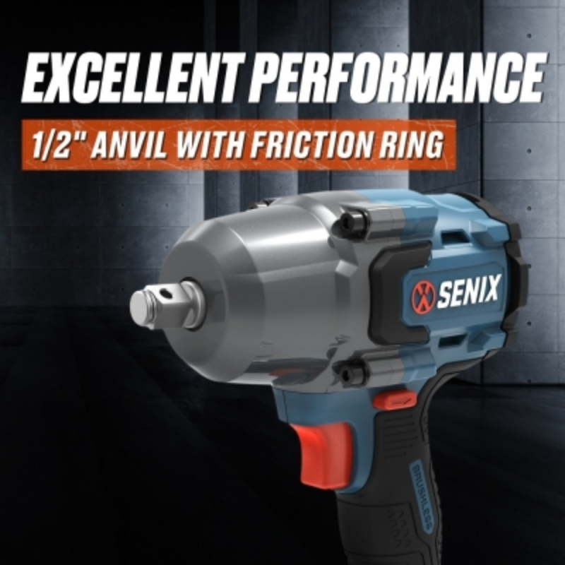 SENIX X2 18V 1/2 Inch Brushless Mid-Torque Impact Wrench Skin PDWX2-M7-EU-0