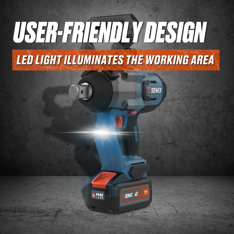 SENIX X2 18V 1 Inch 2000Nm Brushless Impact Wrench Kit PDWX2-M6-EU