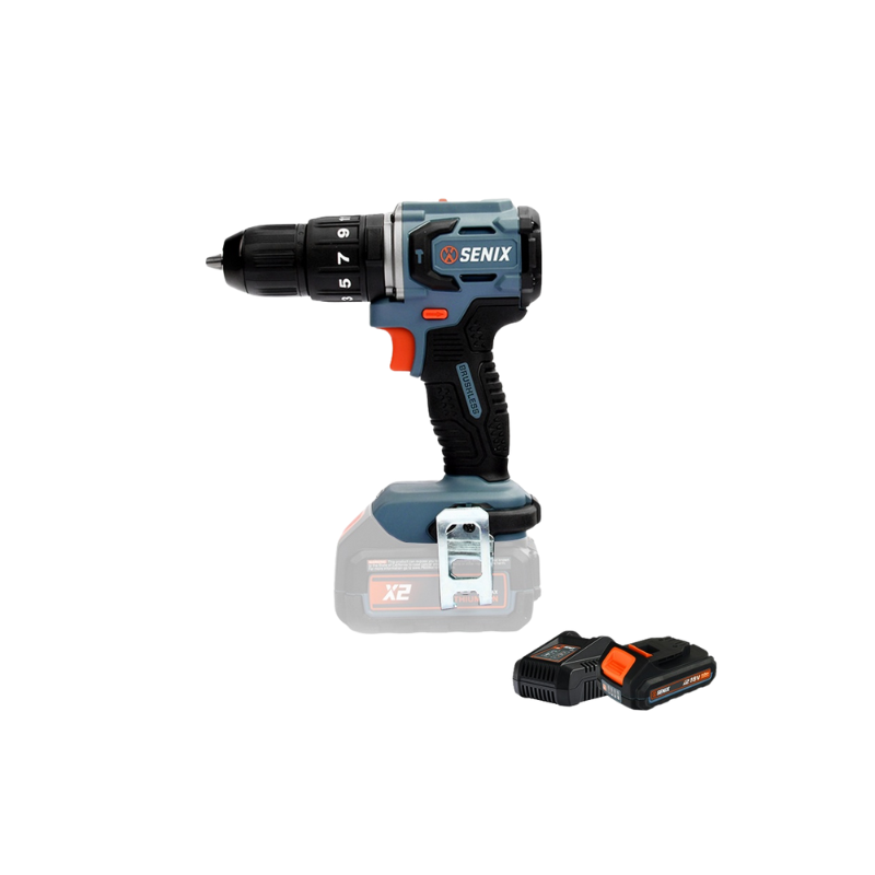 SENIX X2 18V Brushless 60Nm Hammer Drill Kit PDHX2-M2-EU