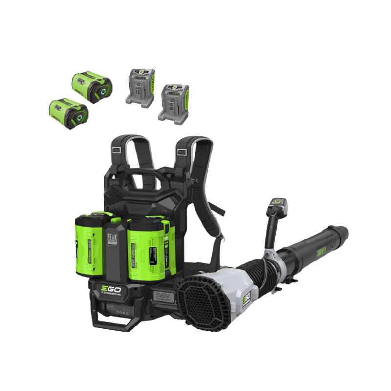 EGO POWER+ 56 V Commercial Backpack Blower Kit (2 × 10.0 Ah Batteries & Dual-Port Turbo Charger) LBPX8006‑2