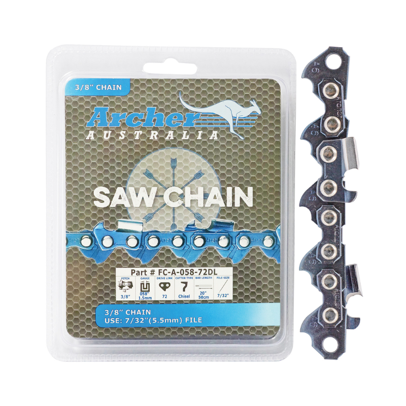 Archer Chain Reel – 3/8″, .063″, 25ft, Semi Chisel, Skip tooth/Ripping
