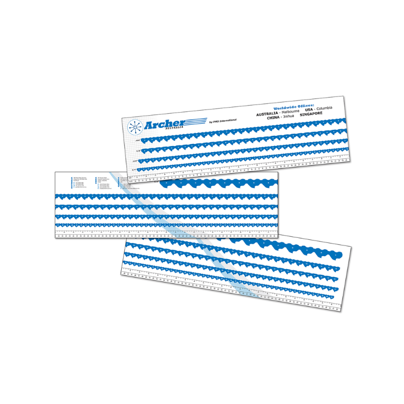 Archer Chain Measuring Chart Sticker
