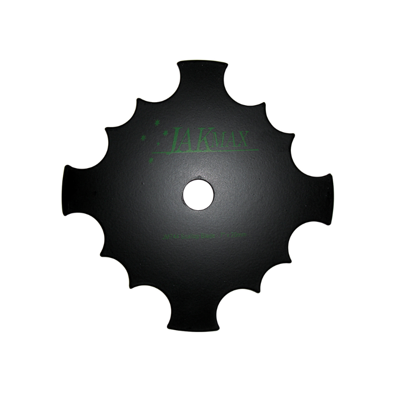 7″ Scalloped Blade, 4 Tooth, 1″ Bore, 1.8mm Gauge