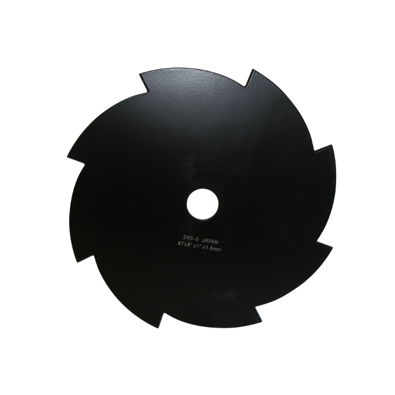 8 Tooth, 9″ Brushcutter Blade, 1″ Bore, 1.8mm Gauge