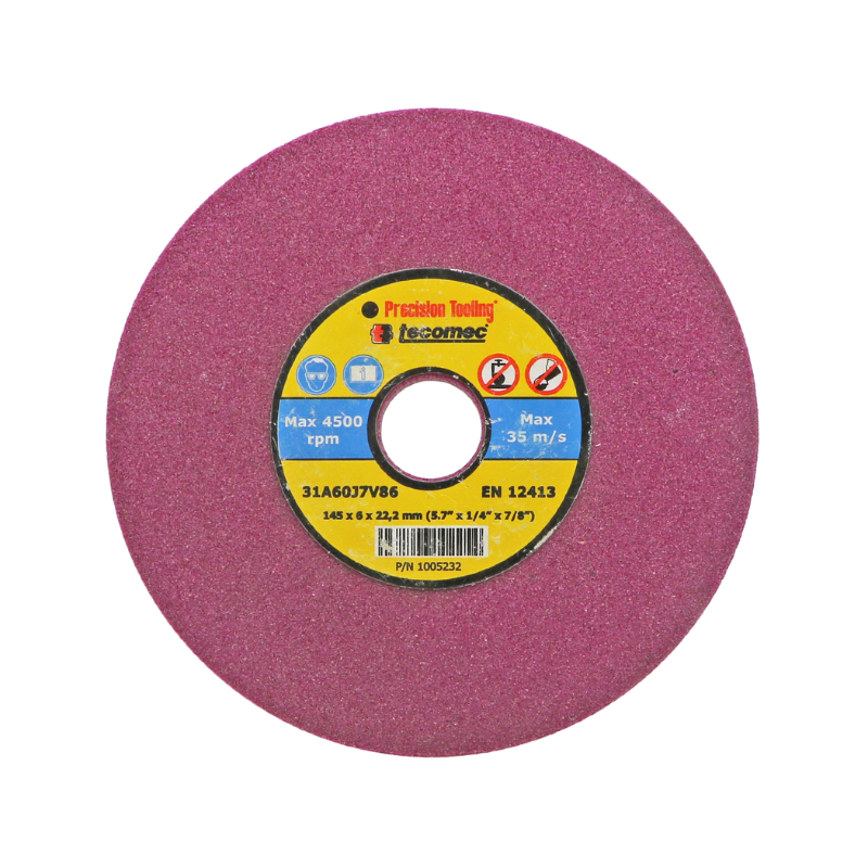 Tecomec Grinding Wheel – 1/2″, Depth Gauge – 145×22.2x6mm
