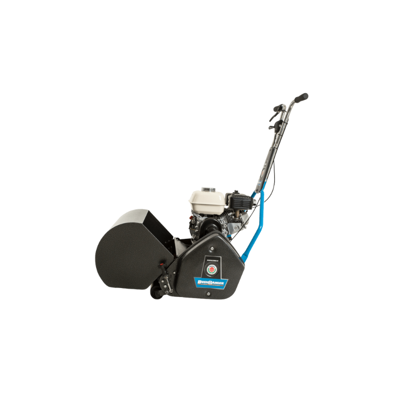 Bushranger Protea 9 Blade HC Rubber, 17" (430 mm) Cut, Cylinder Reel Mower Fitted With a Honda 5 hp Engine BRUSI430