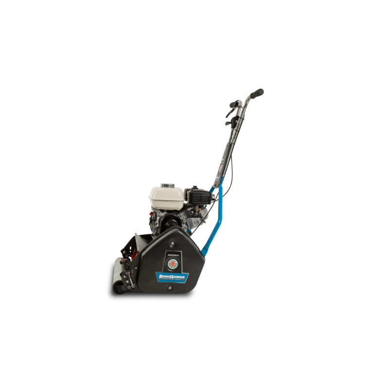 Bushranger Protea 9 Blade HC Rubber, 17" (430 mm) Cut, Cylinder Reel Mower Fitted With a Honda 5 hp Engine BRUSI430