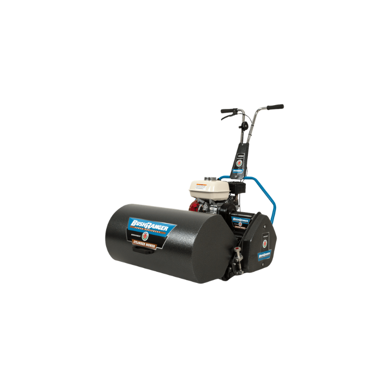 Bushranger Protea 9 Blade Low Cut Smooth, 25" (630 mm) Cut, Greens Cylinder Reel Mower Fitted With a Honda 5 hp Engine and Click Adjusters BRUSI630GC