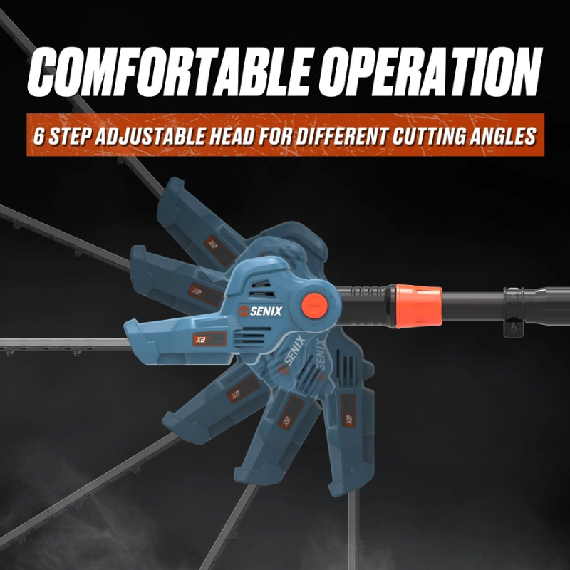 SENIX X2 18V 45cm (18") Pole Hedge Trimmer Kit HTPX2-M-EU