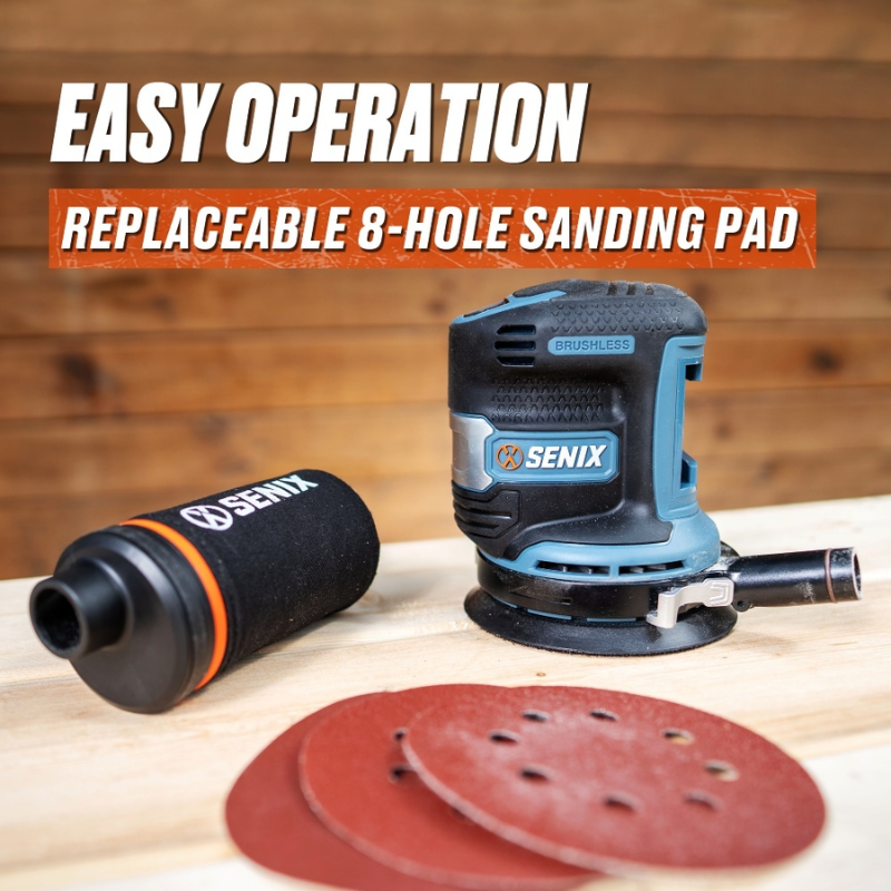 SENIX X2 18V Brushless 125mm Random Orbital Sander Skin PSX2-M1-EU-0