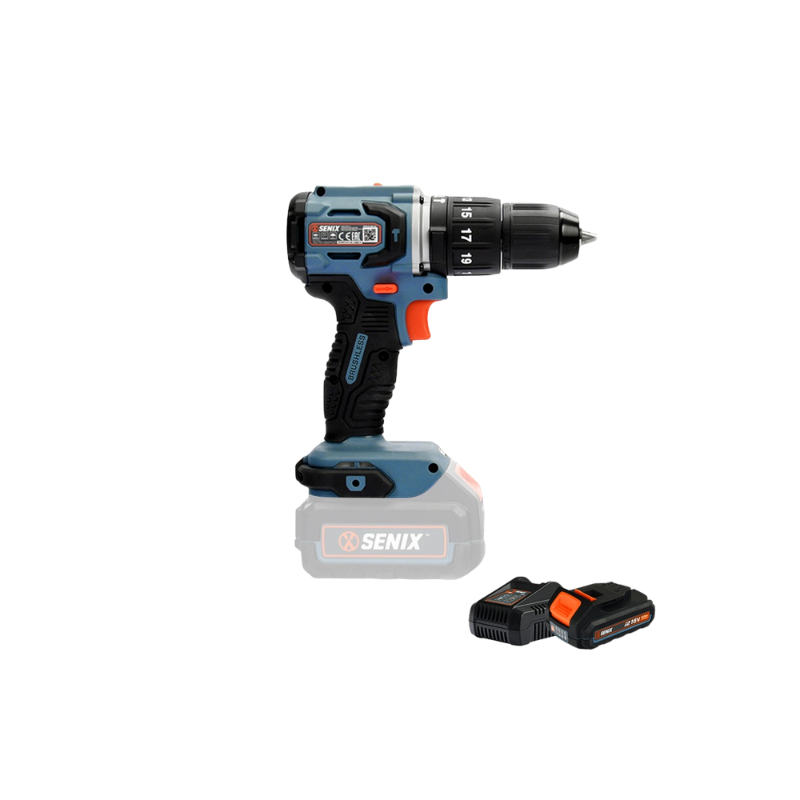 SENIX X2 18V Brushless 60Nm Hammer Drill Kit PDHX2-M2-EU