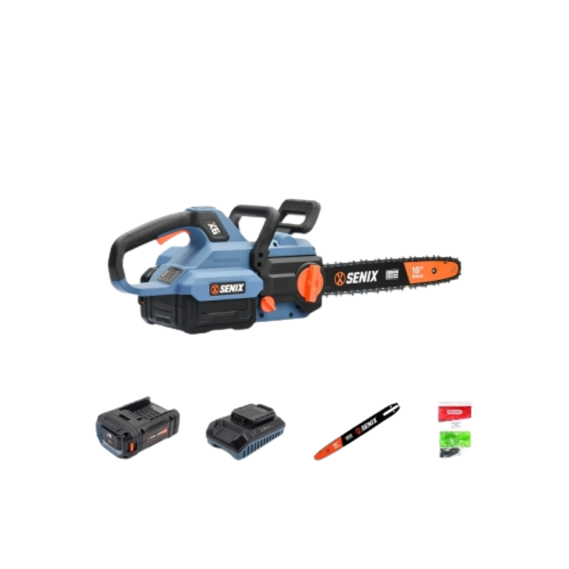 SENIX X6 60V Brushless 40cm (16") Rear Handle Chainsaw Kit CSX6-M-EU