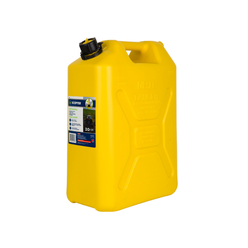 Scepter 20L Yellow Plastic Diesel Fuel Can FUE6105