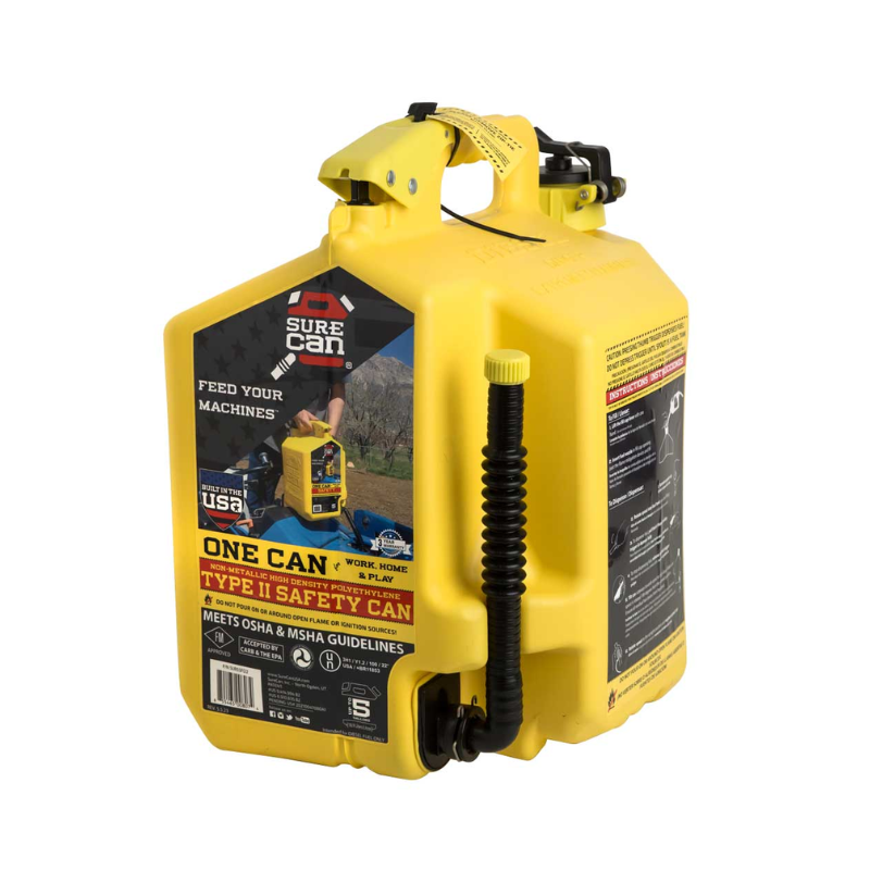 SureCan 18.9 Litre 5 Gallon Yellow Diesel Safety Fuel Can FUE8717